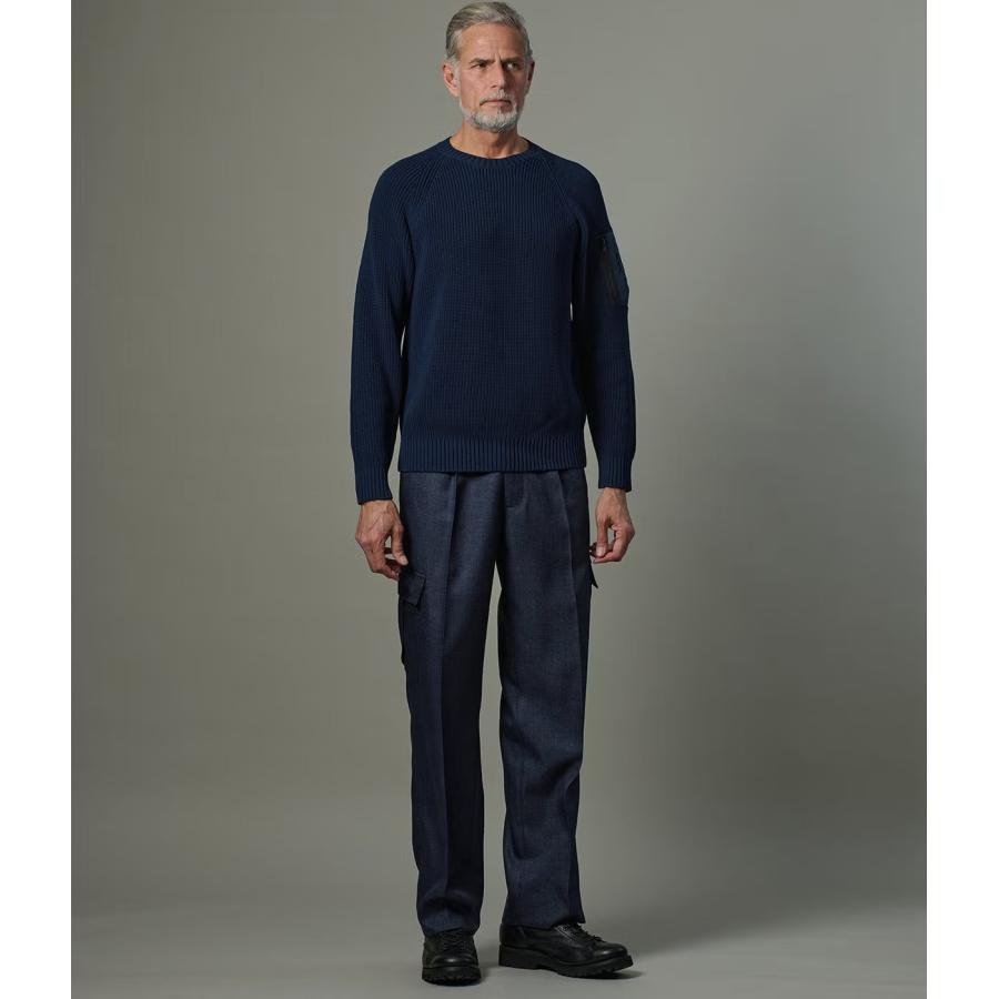 【junhashimoto｜ジュンハシモト】アーミーニット ARMY KNIT ネイビー ブラック コットン ナイロン ミリタリー 上品 快適 メンズ カジュアル 冬【1092620002】 |  | 03