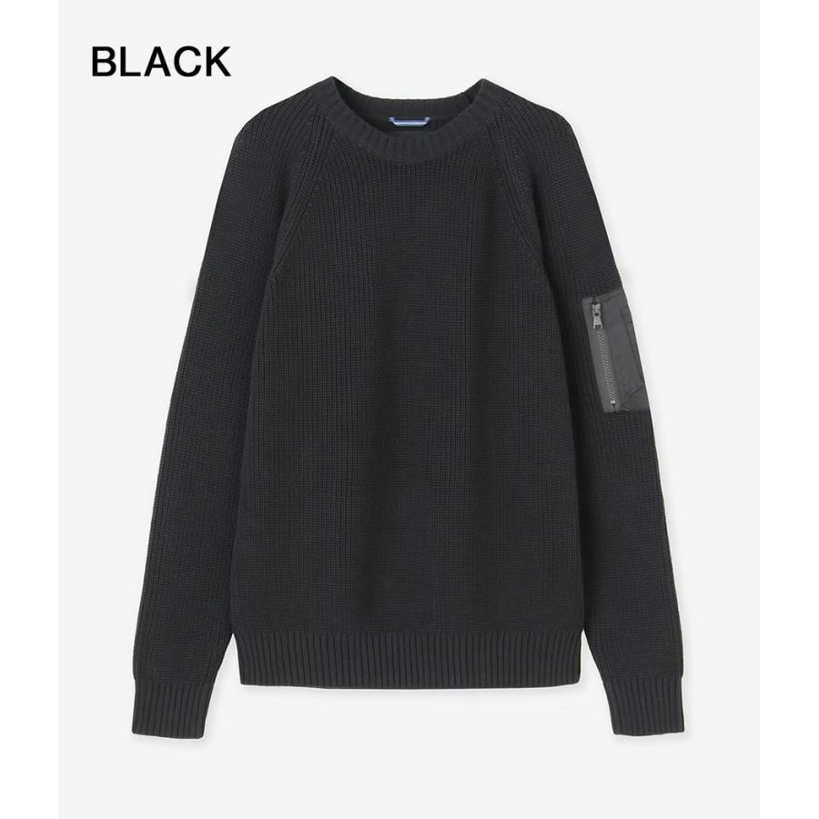 【junhashimoto｜ジュンハシモト】アーミーニット ARMY KNIT ネイビー ブラック コットン ナイロン ミリタリー 上品 快適 メンズ カジュアル 冬【1092620002】 |  | 09