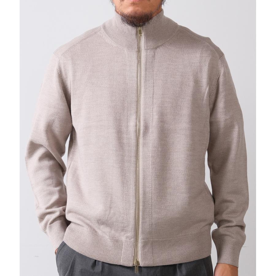 【junhashimoto｜ジュンハシモト】12GGモックネックフルジップ MOCK NECK FULL-ZIP ベージュ グレー ブラック メリノウール 上品 上質【1092620005】 |  | 07