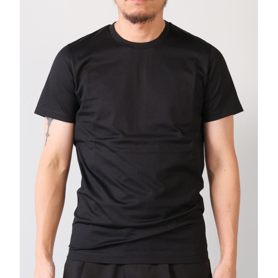 【junhashimoto｜ジュンハシモト】イチマルイチセリブクルーネックティー 101SERIBU CREW NECK T ホワイト ブラック ブルーグレー ナイロン 上品【1100000033】 |  | 01