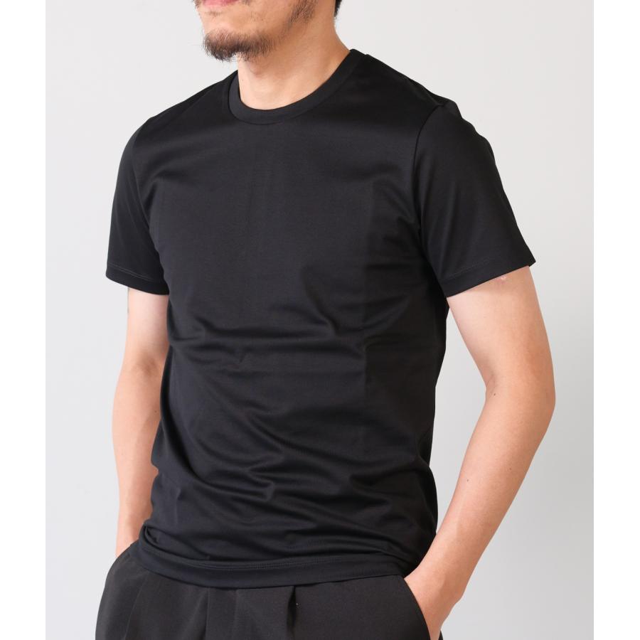 【junhashimoto｜ジュンハシモト】イチマルイチセリブクルーネックティー 101SERIBU CREW NECK T ホワイト ブラック ブルーグレー ナイロン 上品【1100000033】 |  | 04