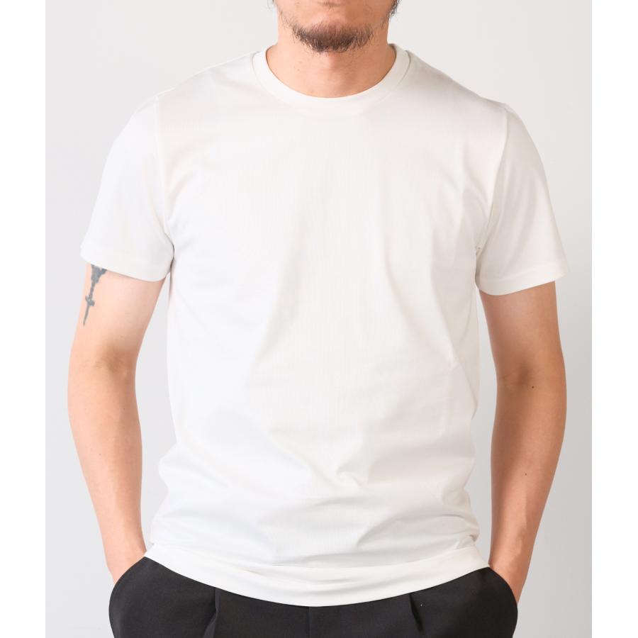 【junhashimoto｜ジュンハシモト】イチマルイチセリブクルーネックティー 101SERIBU CREW NECK T ホワイト ブラック ブルーグレー ナイロン 上品【1100000033】 |  | 06