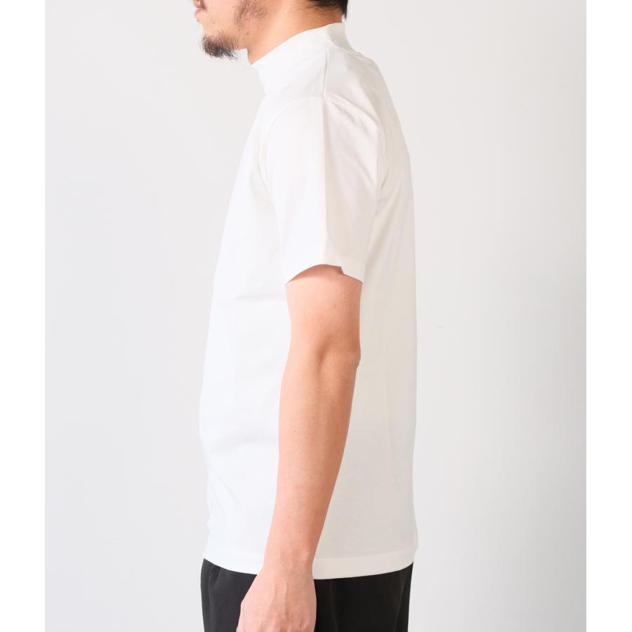 【junhashimoto｜ジュンハシモト】イチマルイチモックネックショートスリーブ 101MOCK NECK S/S ホワイト ブラック ブルーグレー ナイロン 耐久性【1100000035】 |  | 01