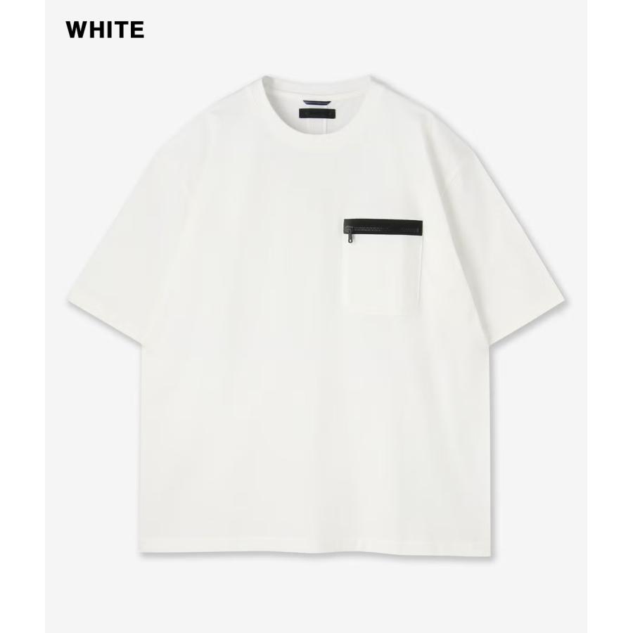 【junhashimoto｜ジュンハシモト】ジップポケットティー ZIP POCKET TEE ホワイト エメラルドグリーン ネイビー ブラック コットン 快適【1102620004】 |  | 10