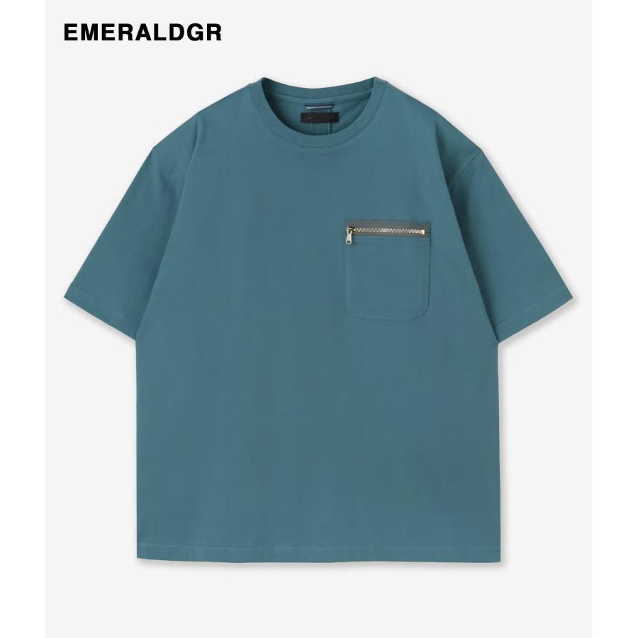 【junhashimoto｜ジュンハシモト】ジップポケットティー ZIP POCKET TEE ホワイト エメラルドグリーン ネイビー ブラック コットン 快適【1102620004】 |  | 12
