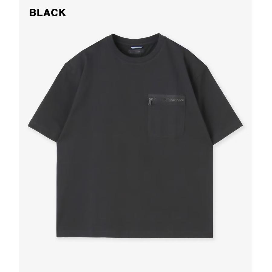 【junhashimoto｜ジュンハシモト】ジップポケットティー ZIP POCKET TEE ホワイト エメラルドグリーン ネイビー ブラック コットン 快適【1102620004】 |  | 14