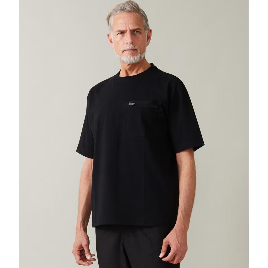 【junhashimoto｜ジュンハシモト】ジップポケットティー ZIP POCKET TEE ホワイト エメラルドグリーン ネイビー ブラック コットン 快適【1102620004】 |  | 02