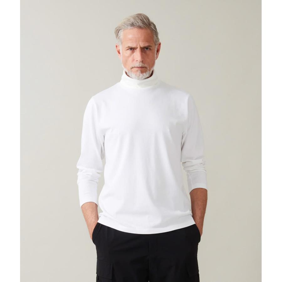 【junhashimoto｜ジュンハシモト】オフタートルルーズネック OFF TURTL LOOSE NECK 白 黒 綿 快適 メンズ インナー トップス 長袖【1102620007】 | 