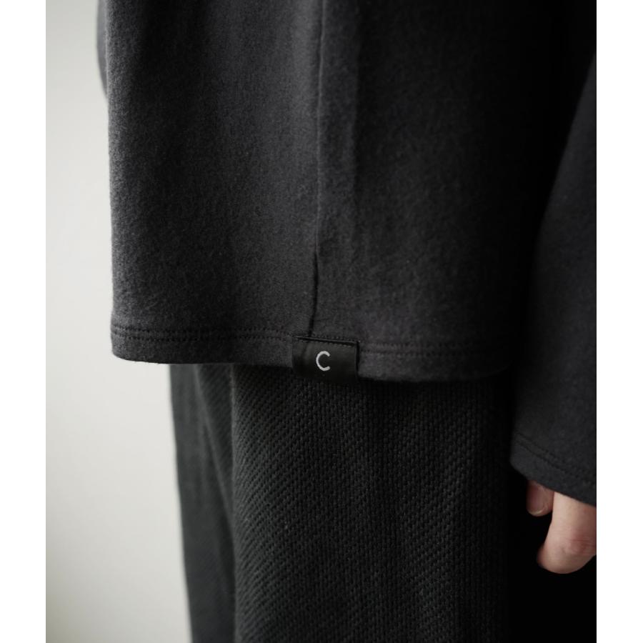 【取り寄せ】【COLINA｜コリーナ】Super140s Washable Wool MW_Jersey / Solid L/S Tee　長袖Tシャツ　ブラック　グレー　ウール100%【115388488】 |  | 16