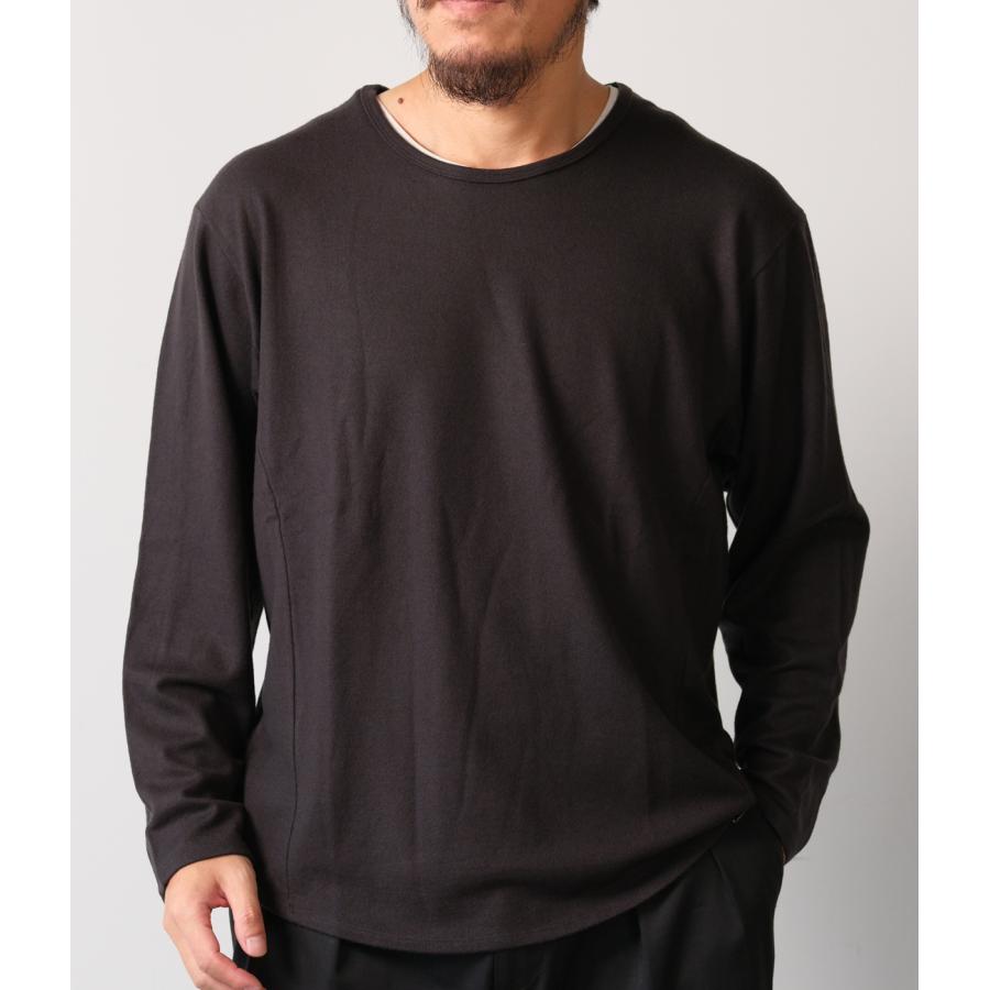 【取り寄せ】【COLINA｜コリーナ】Super140s Washable Wool MW_Jersey / Solid L/S Tee　長袖Tシャツ　ブラック　グレー　ウール100%【115388488】 |  | 04