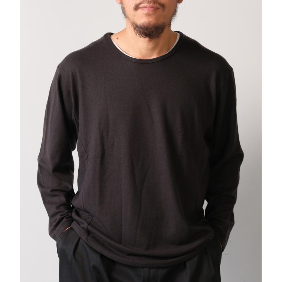 【取り寄せ】【COLINA｜コリーナ】Super140s Washable Wool MW_Jersey / Solid L/S Tee　長袖Tシャツ　ブラック　グレー　ウール100%【115388488】 |  | 05