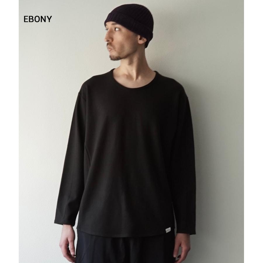 【取り寄せ】【COLINA｜コリーナ】Super140s Washable Wool MW_Jersey / Solid L/S Tee　長袖Tシャツ　ブラック　グレー　ウール100%【115388488】 |  | 08