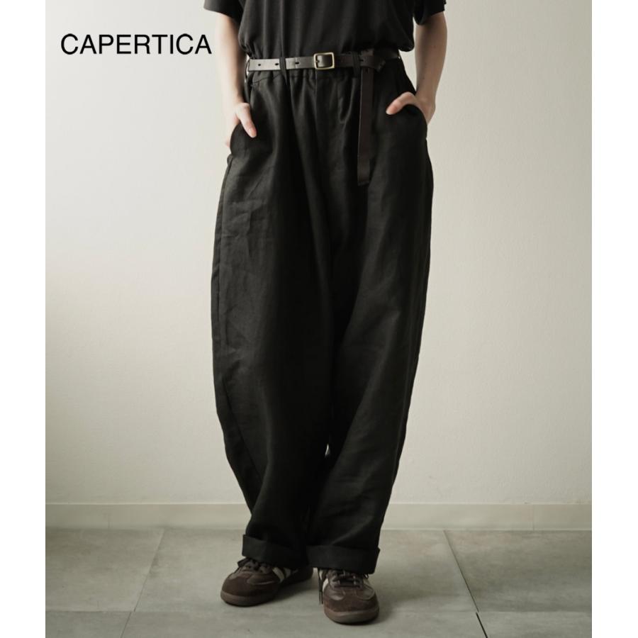 【取り寄せ】【CAPERTICA｜カペルチカ】ハイカウントリネンギャバジン / ゼロタックパンツ High Count Linen Gabardine / Zero Tuck Pants【148809604】 | 