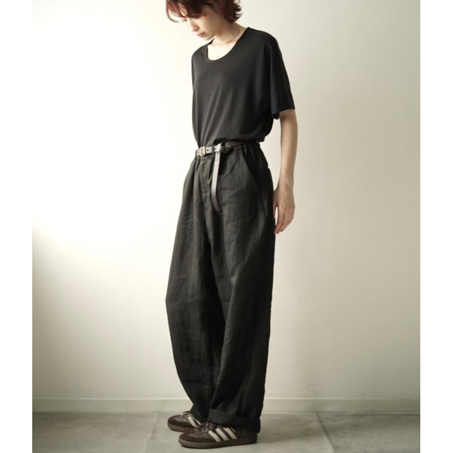 【取り寄せ】【CAPERTICA｜カペルチカ】ハイカウントリネンギャバジン / ゼロタックパンツ High Count Linen Gabardine / Zero Tuck Pants【148809604】 |  | 02