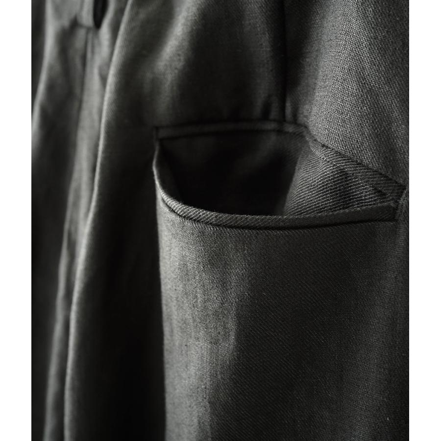 【取り寄せ】【CAPERTICA｜カペルチカ】ハイカウントリネンギャバジン / ゼロタックパンツ High Count Linen Gabardine / Zero Tuck Pants【148809604】 |  | 07