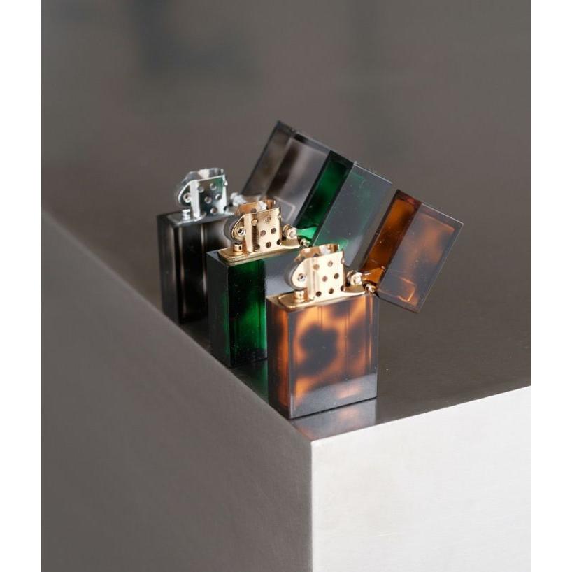 【坪田パール】HARDEDGE MARBLE PETROL LIGHTER　オイルライター　贈り物　ギフト　プレゼント　マーブル柄　ブラウン　グリーン【21102】 | 