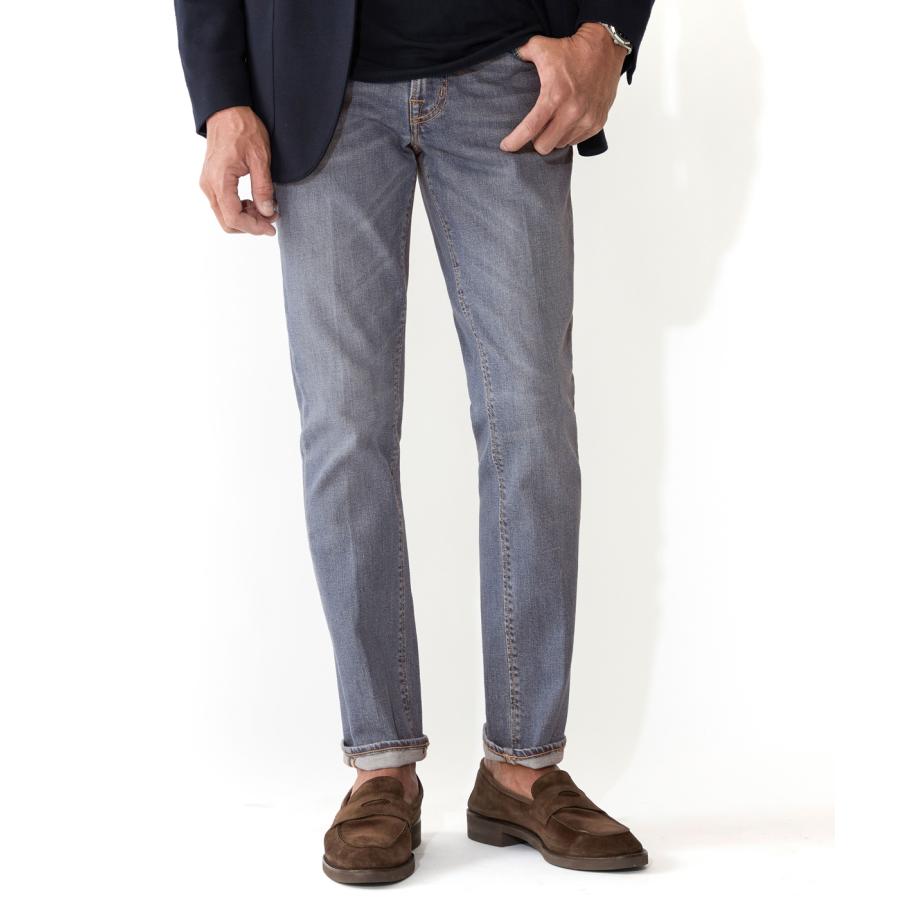 【BRIGLIA 1949｜ブリリア】リボー RIBOT グレー 綿 コットン 伸縮 ストレッチ 快適 スリムシルエット メンズ カジュアル 5ポケット 美脚効果【300142】 |  | 06