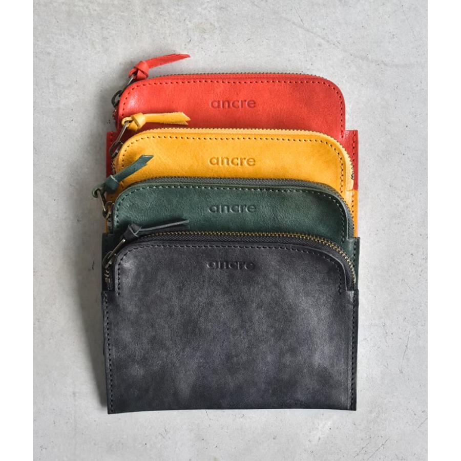 【取り寄せ】【ancre｜アンカー】フェイバーポーチミディアム Faber POUCH MEDIUM Mサイズ レザー 牛革 ブラック マスタード オレンジ グリーン【ancfa240902】 |  | 13