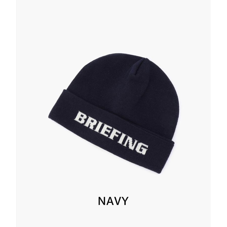 【BRIEFING｜ブリーフィング】MS WR WOOL LOGO BEANIE　ウールロゴビーニー　ネイビー　グレー　ブラック　防寒　ニット帽　帽子【BRG253MC4】 |  | 01
