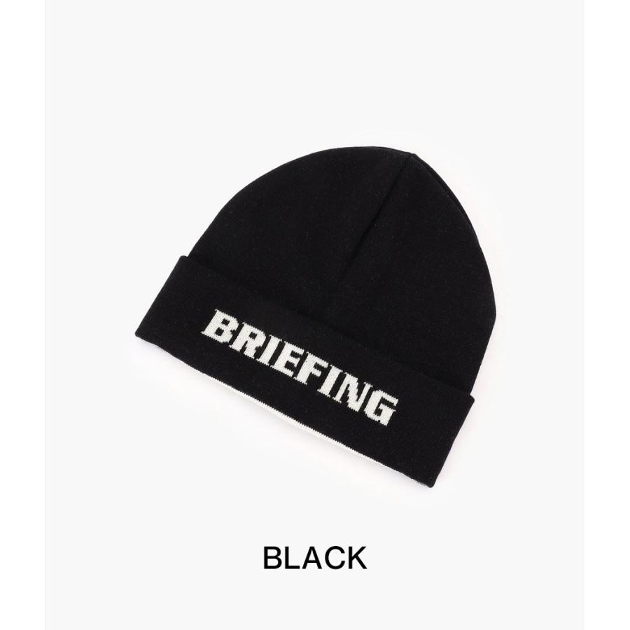 【BRIEFING｜ブリーフィング】MS WR WOOL LOGO BEANIE　ウールロゴビーニー　ネイビー　グレー　ブラック　防寒　ニット帽　帽子【BRG253MC4】 |  | 02