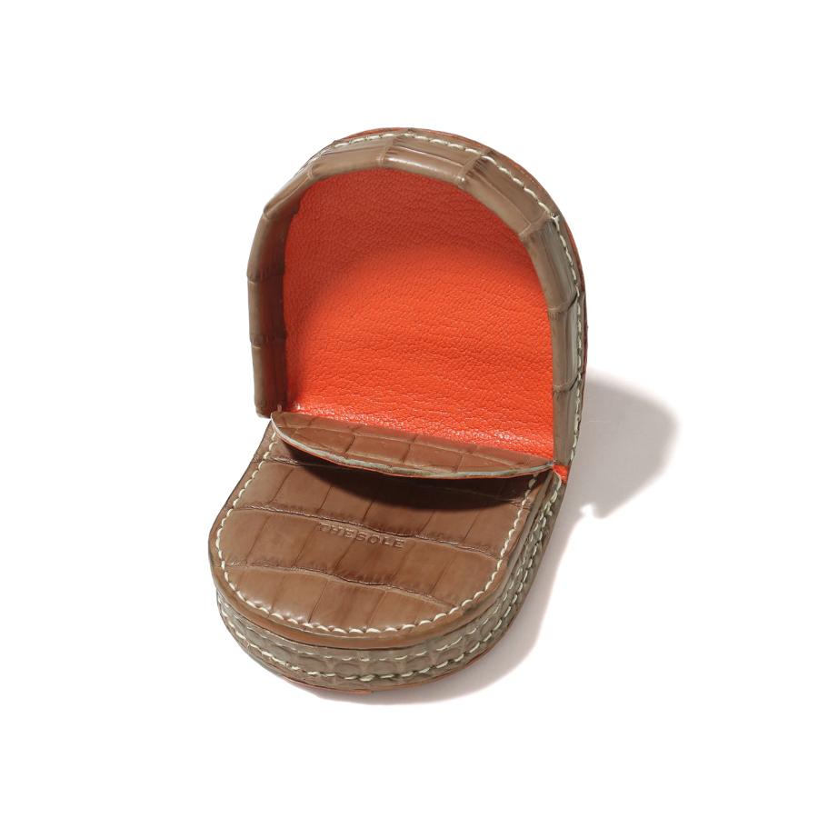 【取り寄せ】【THE SOLE｜ザソール】馬蹄（ばてい）クロコダイルコインケース ブラック ヒマラヤン トープ クロコダイル革 やぎ革 熟練職人 財布【BT-CR】 |  | 04