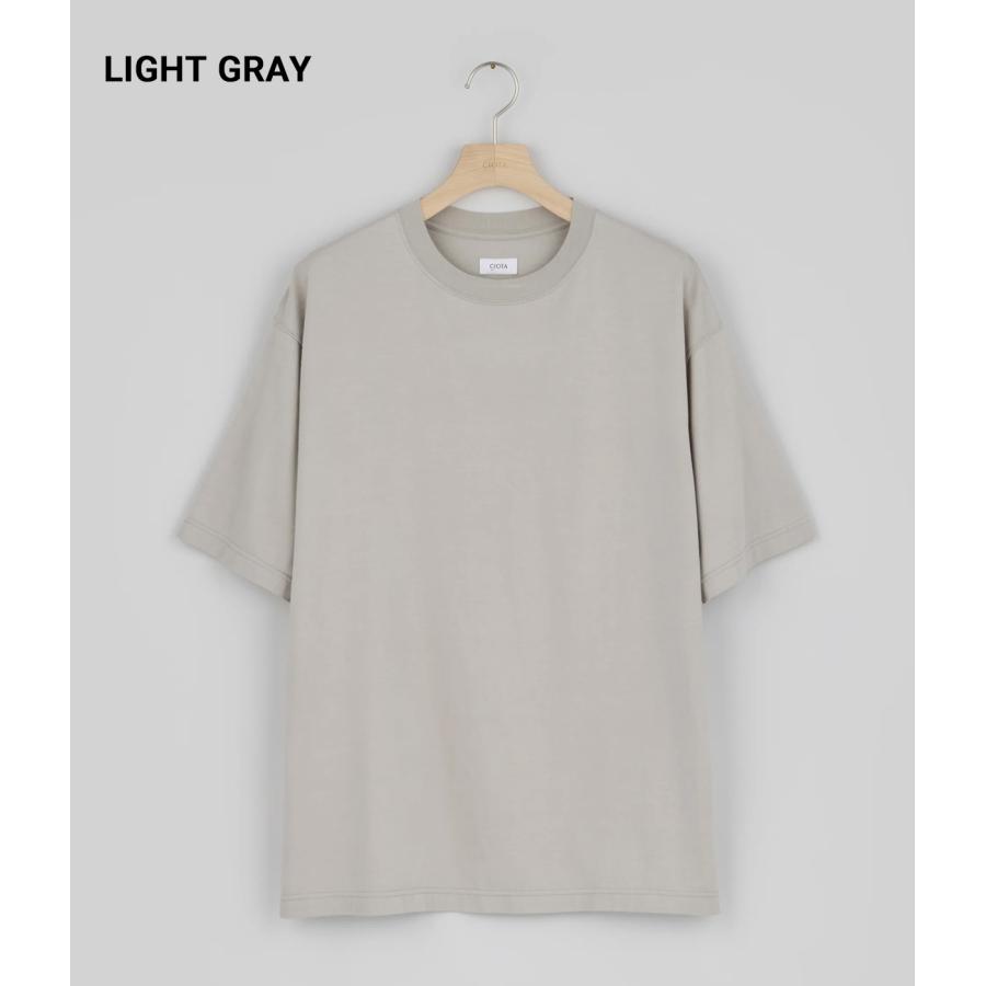 【CIOTA｜シオタ】クルーネックショートスリーブTシャツ CREWNECK SHORT SLEEVE T-SHIRT オフホワイト ライトグレー チャコールグレー ブラック【CSLM-147】 |  | 07