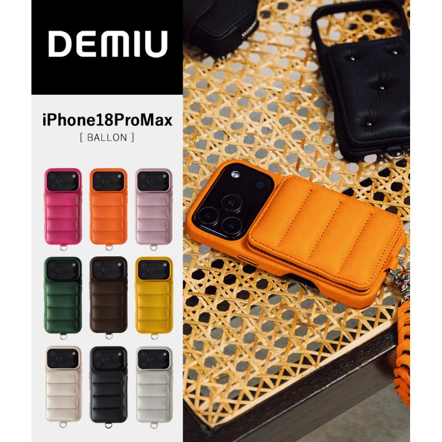 【取り寄せ】【DEMIU｜デミュウ】【iPhone18ProMax】バロン BALLON フランス産牛革 ポリカーボネート 上質 収納力 スマホケース【DU-BAL32】 | 