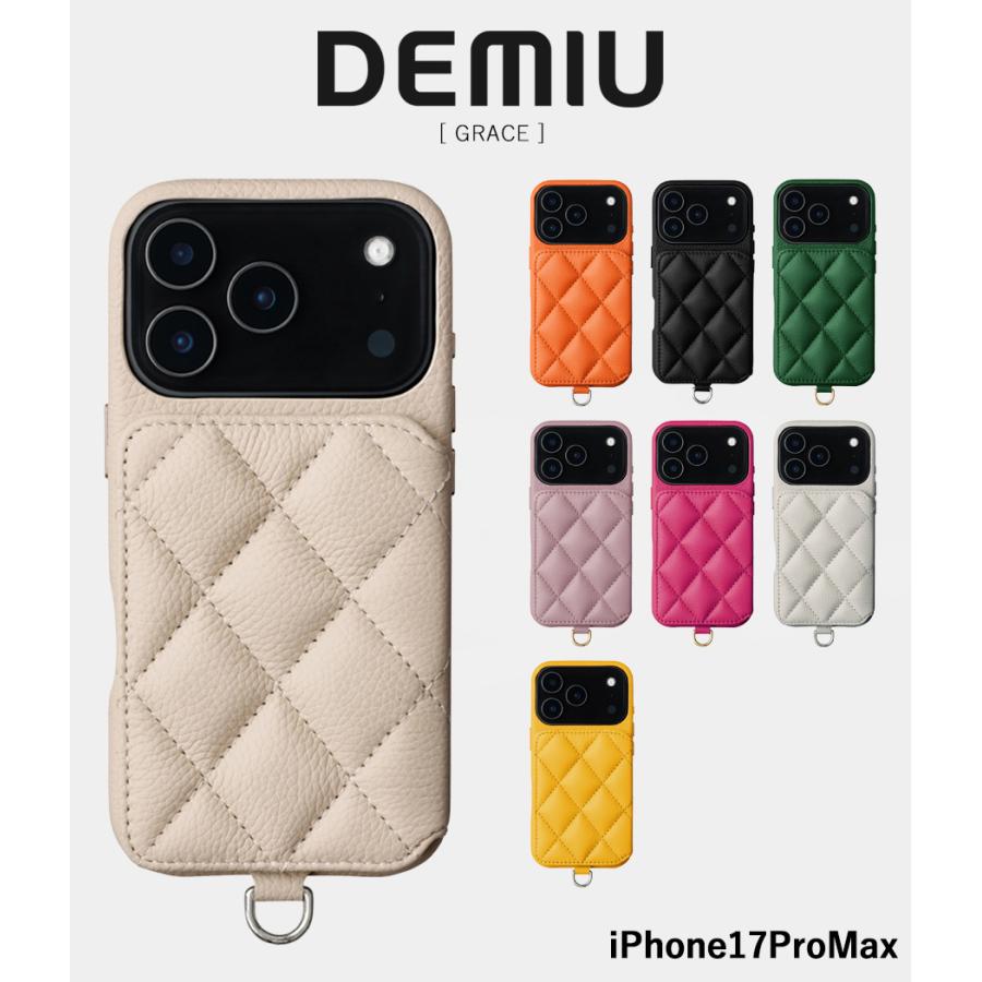 【取り寄せ】【DEMIU｜デミュウ】【iPhone17ProMax】GRACE　スマホケース　牛革　レザー　本革　上品　高級感【DU-GRC28】 | 