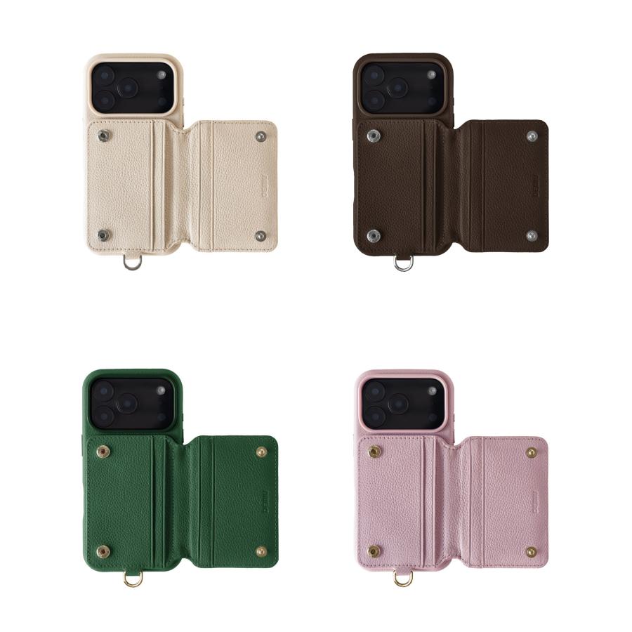 【取り寄せ】【DEMIU｜デミュウ】【iPhone18ProMax】GRACE フランス産牛革 ポリカーボネート 上質 収納力 スマホケース【DU-GRC32】 |  | 15