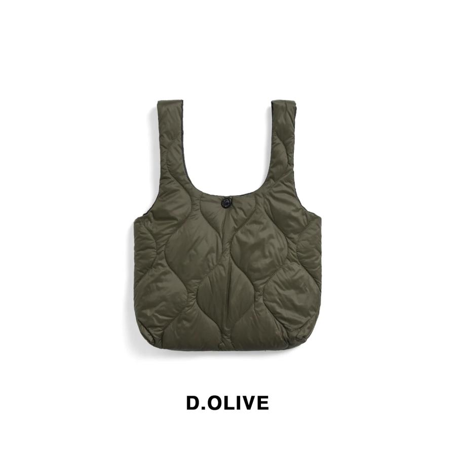 【TAION｜タイオン】MILITARY ECO DOWN BAG-S＜MILITARY／SOFT SHELL＞　ダウンバッグ　トート　ネイビー　ブラック　グリーン　オリーブ【ECBG01ALSML】 |  | 06