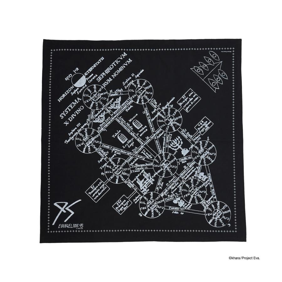 【EVANGELION:95｜エヴァンゲリオンキュウジュウゴ】0056 Bandanna　バンダナ　新世紀エヴァンゲリオン　アニメ　ブラック　黒【EVA0056A】 | 