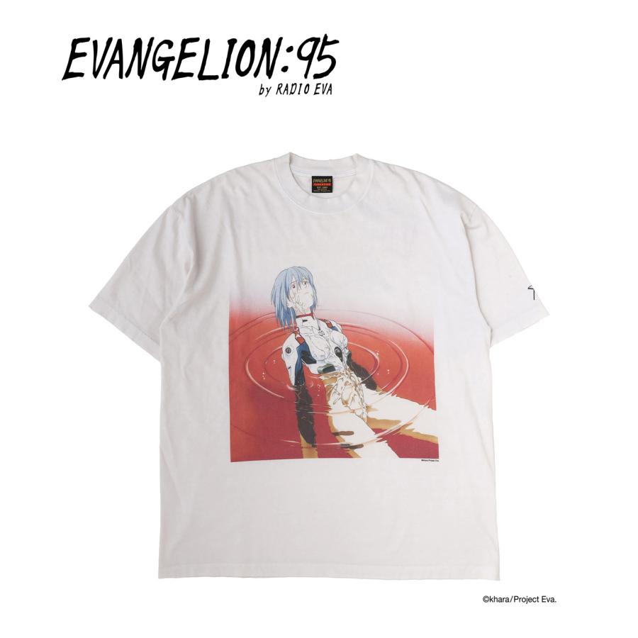 【EVANGELION:95｜エヴァンゲリオンキュウジュウゴ】0067 T-Shirt ホワイト コットン Genesis 0:12 ジャケットデザイン プリントT ユニセックス【EVA0067A】 | 