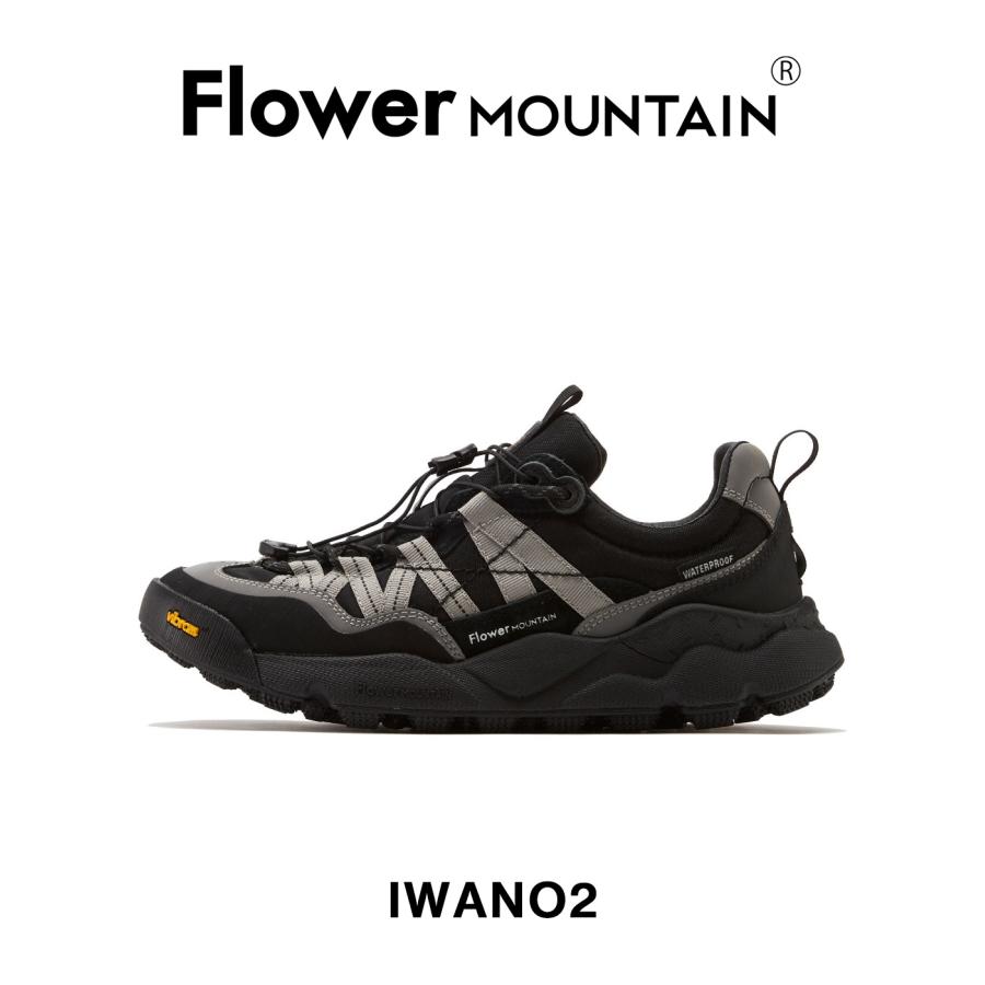 【Flower MOUNTAIN｜フラワーマウンテン】イワノ2 IWANO2 ブラック グレー ピッグスエード 透湿防水 高機能 快適 メンズ アウトドア スニーカー 靴【FM100007】 | 