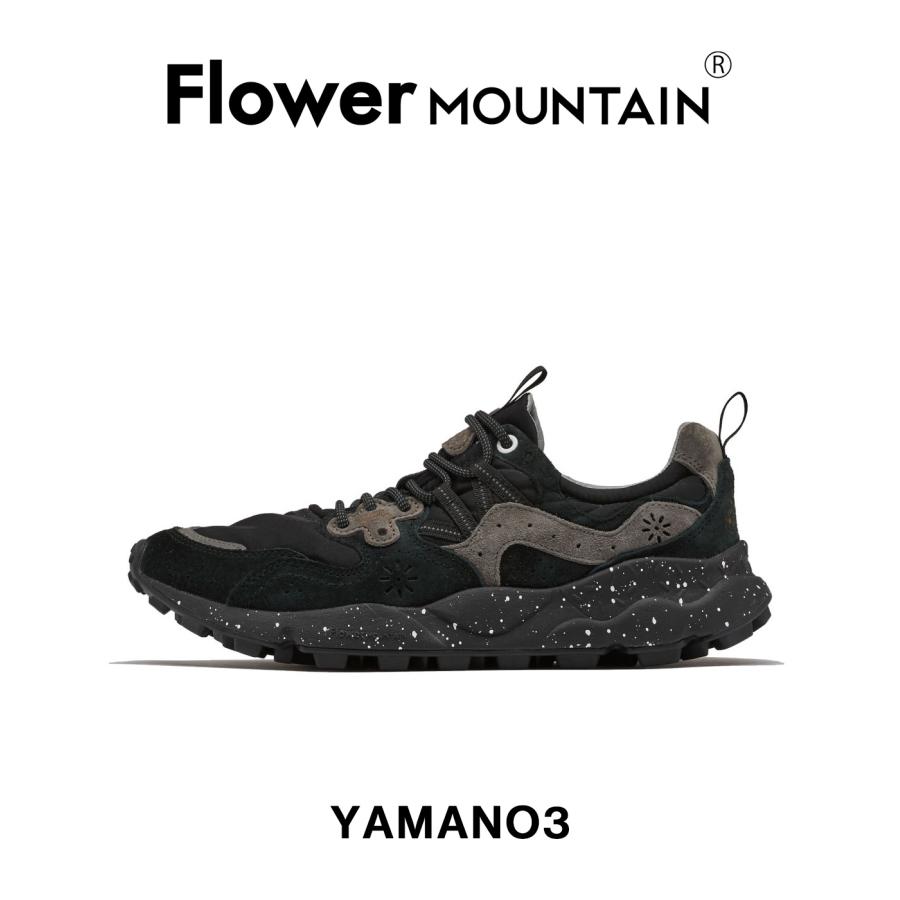 【Flower MOUNTAIN｜フラワーマウンテン】ヤマノスリー YAMANO3 ブラック ピッグスエード 抗菌 防臭 吸湿性 快適 メンズ スニーカー 靴 アウトドア【FM63103】 | 