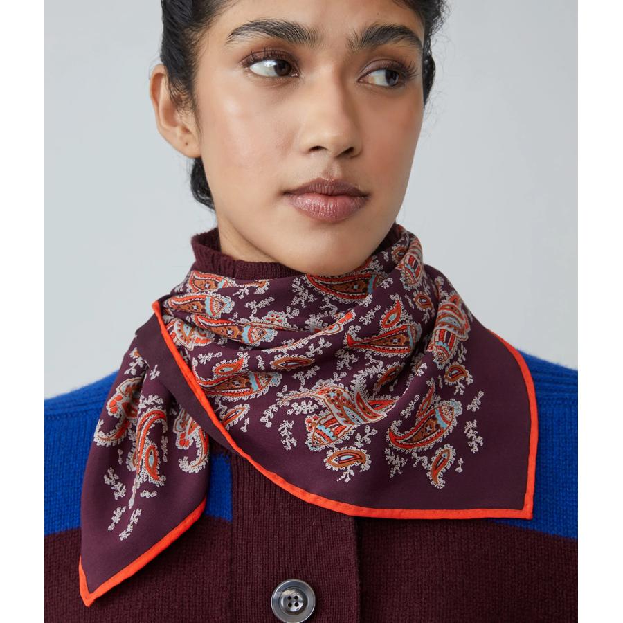 【MOISMONT｜モワモン】COLIBRI　N°763　スカーフ　フランス　ギフト　贈り物　プレゼント　上質クレープシルク100%　パープル　紫系【FOU3576303】 | 