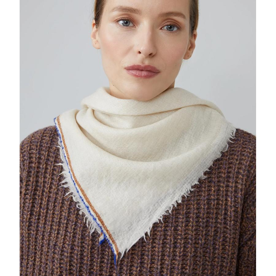 【MOISMONT｜モワモン】IDA N°792　スカーフ　フランス　ペーパー　ホワイト　アイボリー　贈り物　プレゼント　ギフト【FOU3579201】 |  | 01