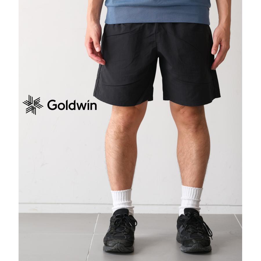 【Goldwin｜ゴールドウィン】ナイロンショーツ Nylon Shorts ブラック リサイクルナイロン リラックス テックウェア メンズ アウトドア 撥水【GL75185】 | 