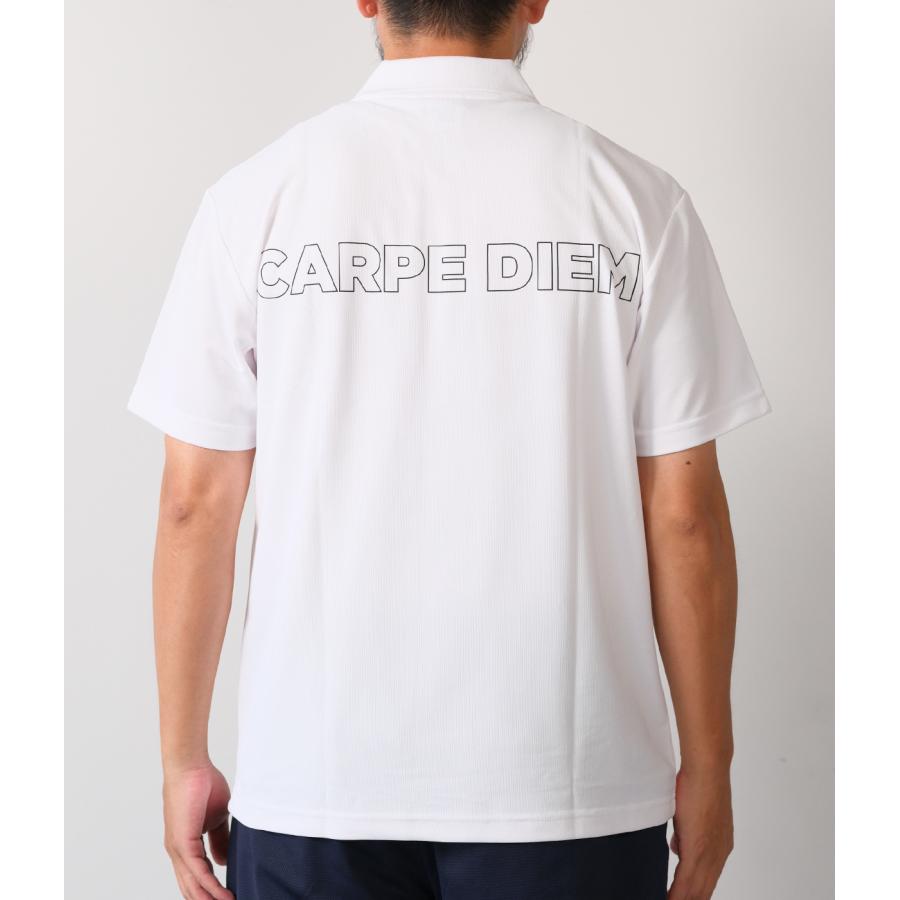 【CARPE DIEM｜カルペディエム】BACK PRINT POLO　ポロシャツ　ホワイト　ブラック　トップス　白　黒　メンズ【JCD-008】 |  | 02
