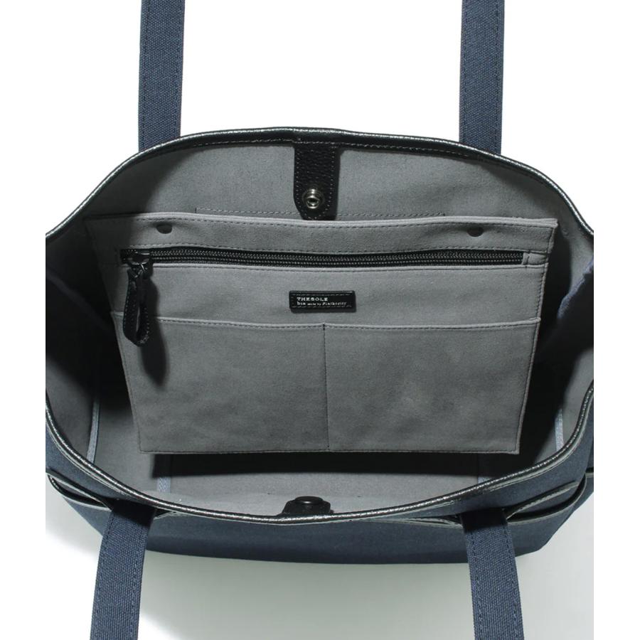 【THE SOLE|ザソール】JOHN キャンバスレザー トートバッグ　ブラック　ネイビー　黒　紺　軽量　撥水性　堅牢性　高品質【JOHN】 |  | 10