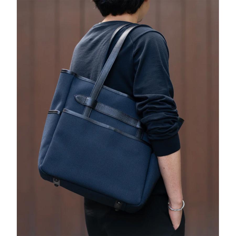 【THE SOLE|ザソール】JOHN キャンバスレザー トートバッグ　ブラック　ネイビー　黒　紺　軽量　撥水性　堅牢性　高品質【JOHN】 |  | 02