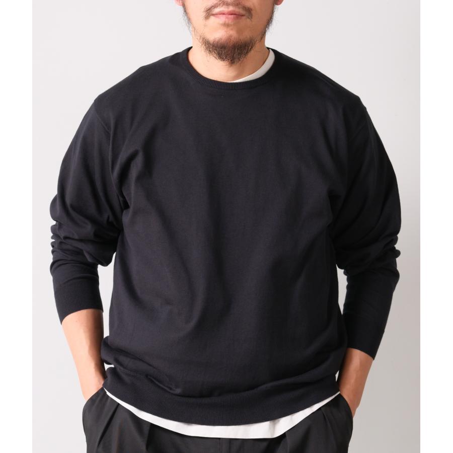 CIOTA｜シオタ】クルーネックロングスリーブニットTシャツ CREWNCK