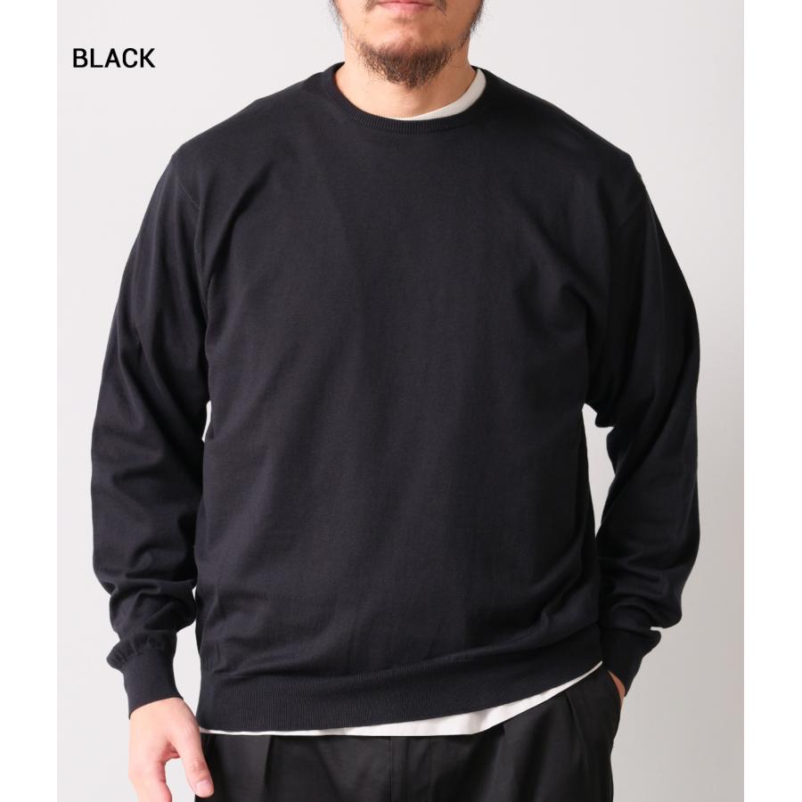 CIOTA｜シオタ】クルーネックロングスリーブニットTシャツ CREWNCK