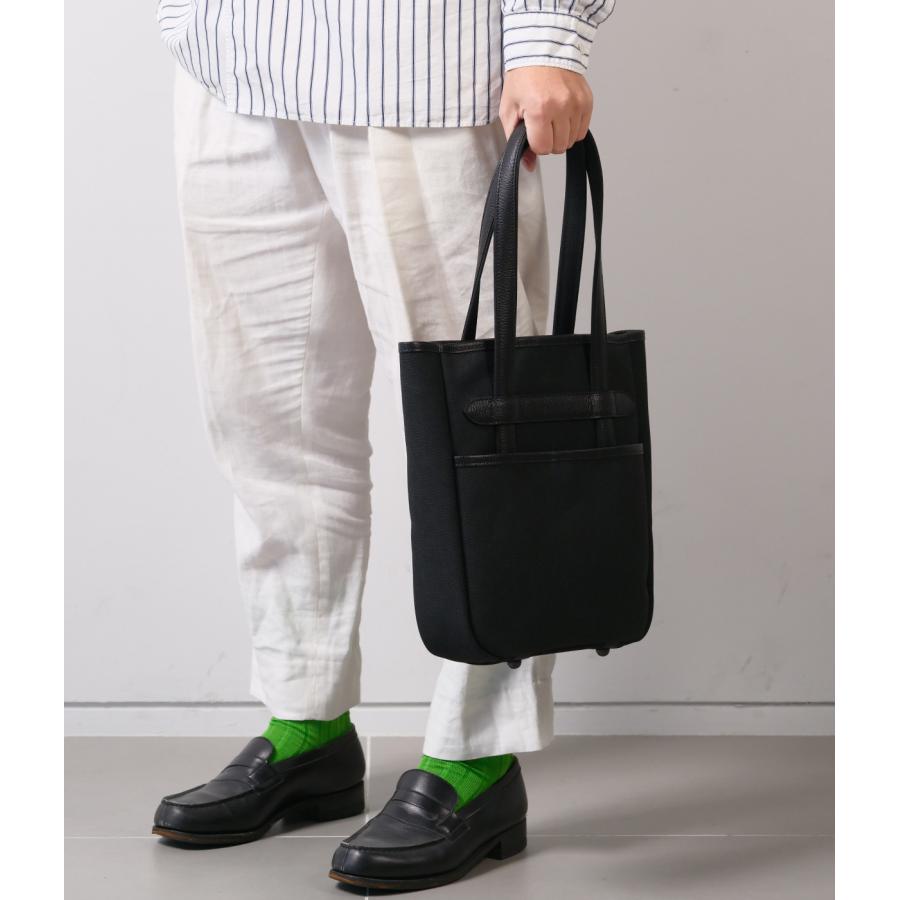 【THE SOLE｜ザソール】LIAM トートバッグ 撥水キャンバス 防水レザー使用 ミドルサイズ A4収納可 オンオフ兼用 ギフト プレゼント 鞄 ブラック 黒 本革【LIAM】 |  | 10
