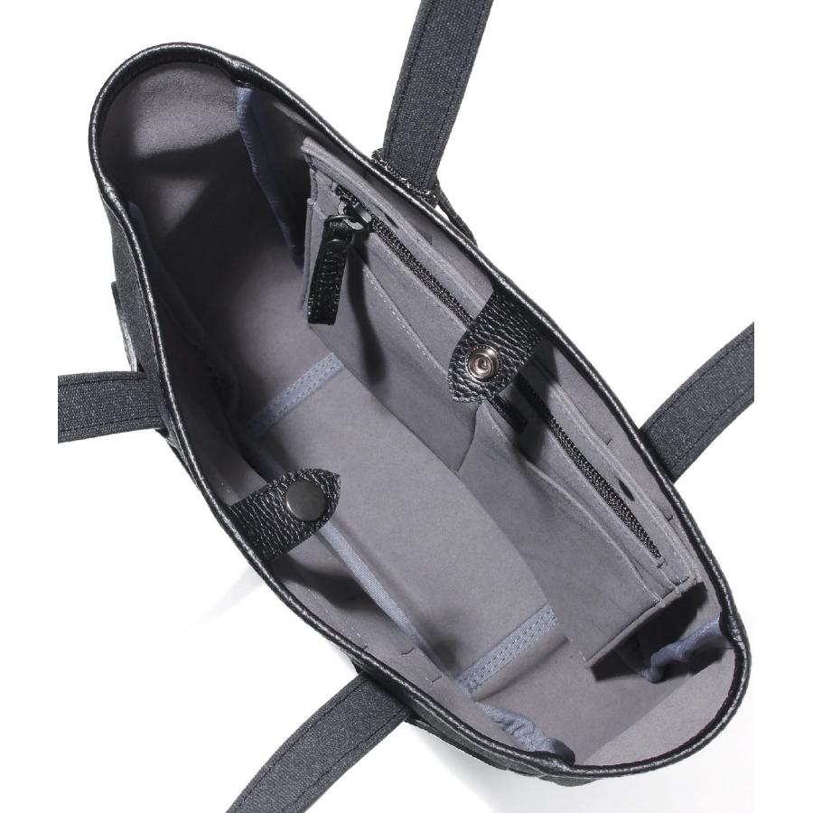 【THE SOLE｜ザソール】LIAM トートバッグ 撥水キャンバス 防水レザー使用 ミドルサイズ A4収納可 オンオフ兼用 ギフト プレゼント 鞄 ブラック 黒 本革【LIAM】 |  | 03