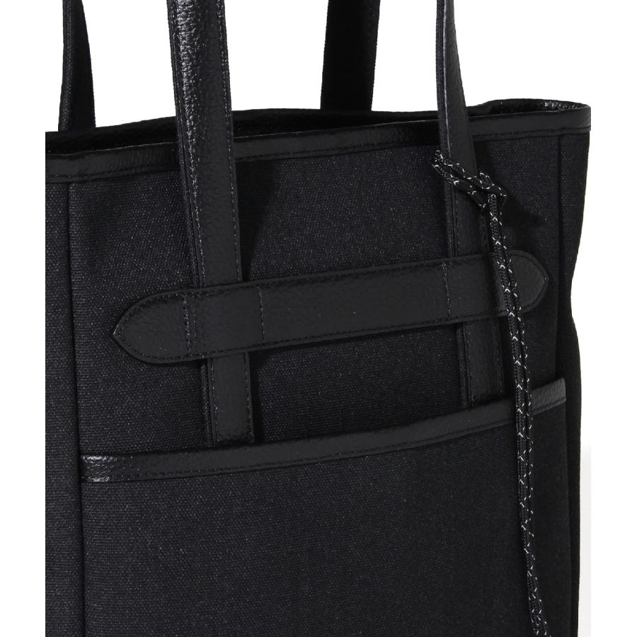 【THE SOLE｜ザソール】LIAM トートバッグ 撥水キャンバス 防水レザー使用 ミドルサイズ A4収納可 オンオフ兼用 ギフト プレゼント 鞄 ブラック 黒 本革【LIAM】 |  | 04