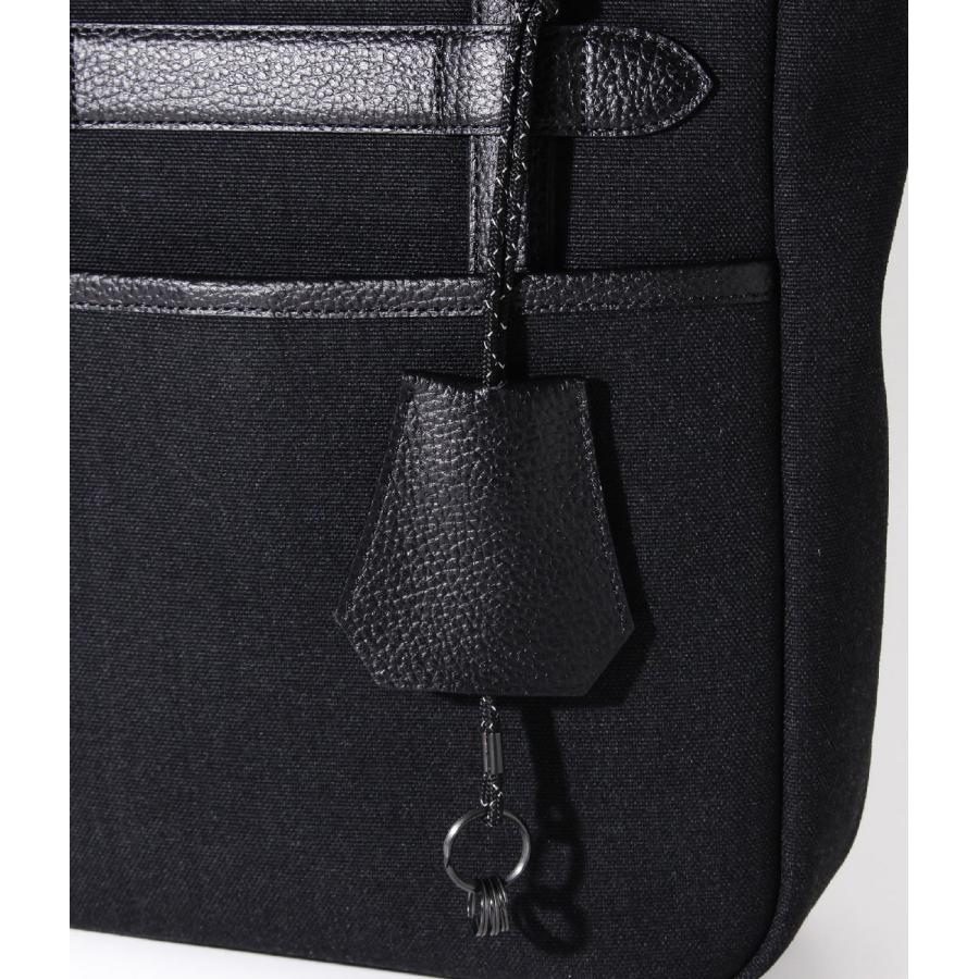 【THE SOLE｜ザソール】LIAM トートバッグ 撥水キャンバス 防水レザー使用 ミドルサイズ A4収納可 オンオフ兼用 ギフト プレゼント 鞄 ブラック 黒 本革【LIAM】 |  | 07