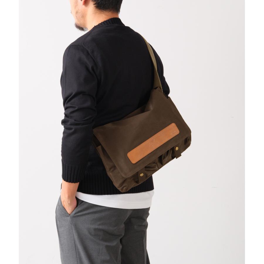 【別注】【JAS MB.｜ジャスエムビー】フラップショルダー FLAP SHOULDER カーキ ミリクロス ラクダ革 日本製 経年変化 耐久 軽量 防風性 鞄 バッグ【MA-CA101】 |  | 10