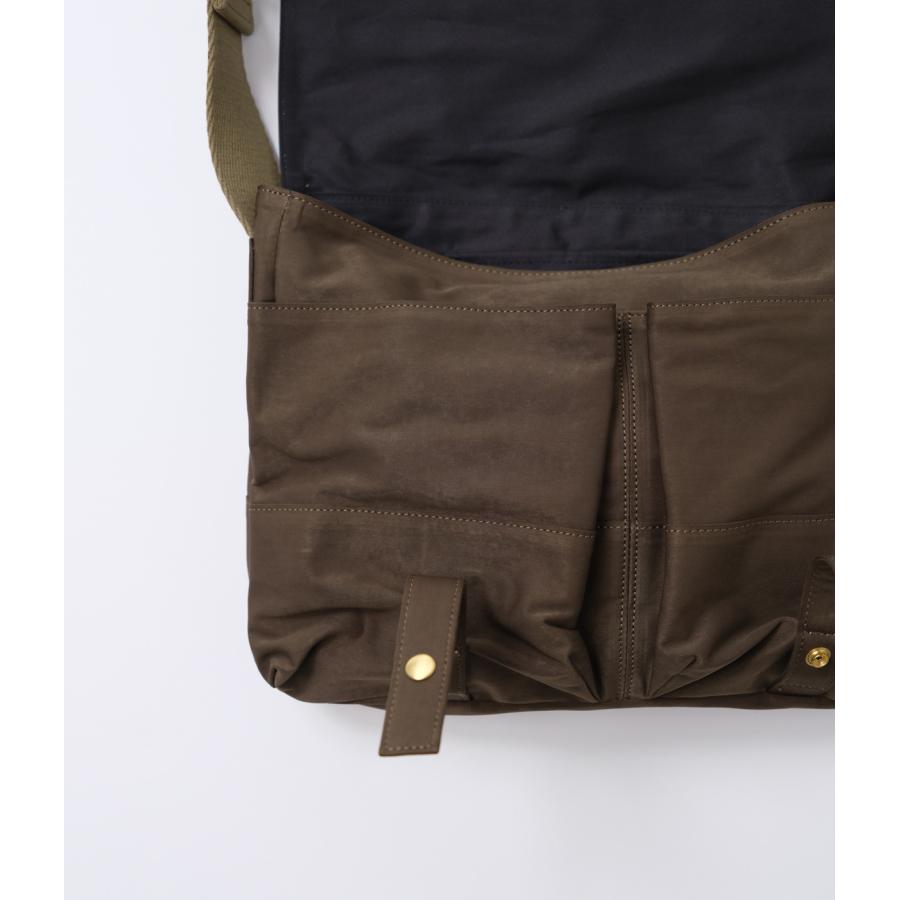 【別注】【JAS MB.｜ジャスエムビー】フラップショルダー FLAP SHOULDER カーキ ミリクロス ラクダ革 日本製 経年変化 耐久 軽量 防風性 鞄 バッグ【MA-CA101】 |  | 04