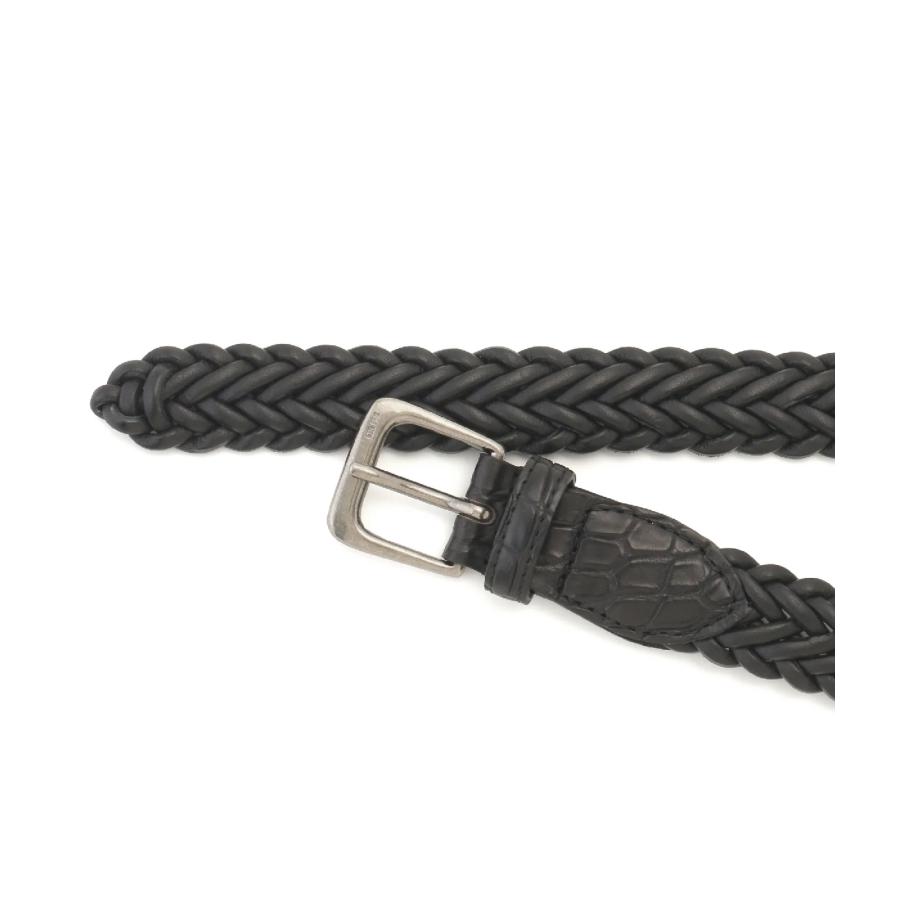 【取り寄せ】【THE SOLE｜ザソール】「西口修平氏 完全監修」メッシュカーフベルト ブラック　ベルト　ブラック　黒　80　85　90　95　100　105【NM-CF】 |  | 02