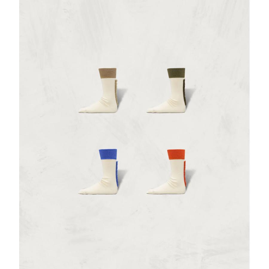 【SHOWATABE｜ショウワタベ】Organic Mohican Socks | Split-Toe　靴下　ソックス　ベージュ　オリーブ　ブルー　オレンジ【org-07】 | 